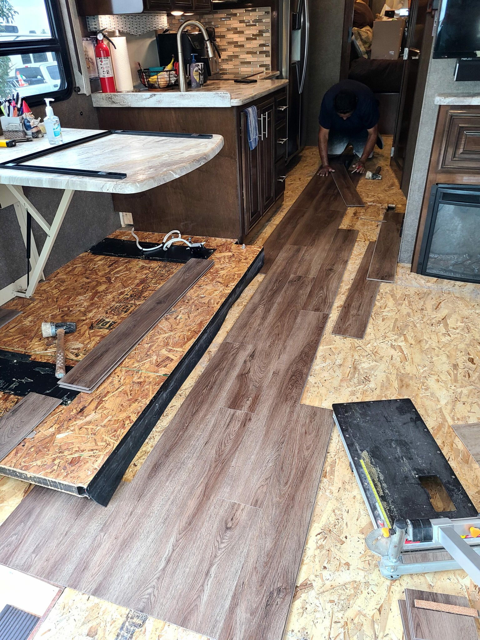 RV Flooring Upgrade to Vinyl Plank | Go Full Time RVing