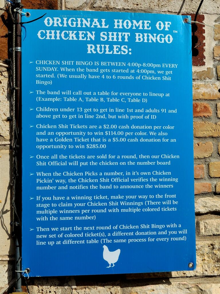 Chicken Shit Bingo Rules
