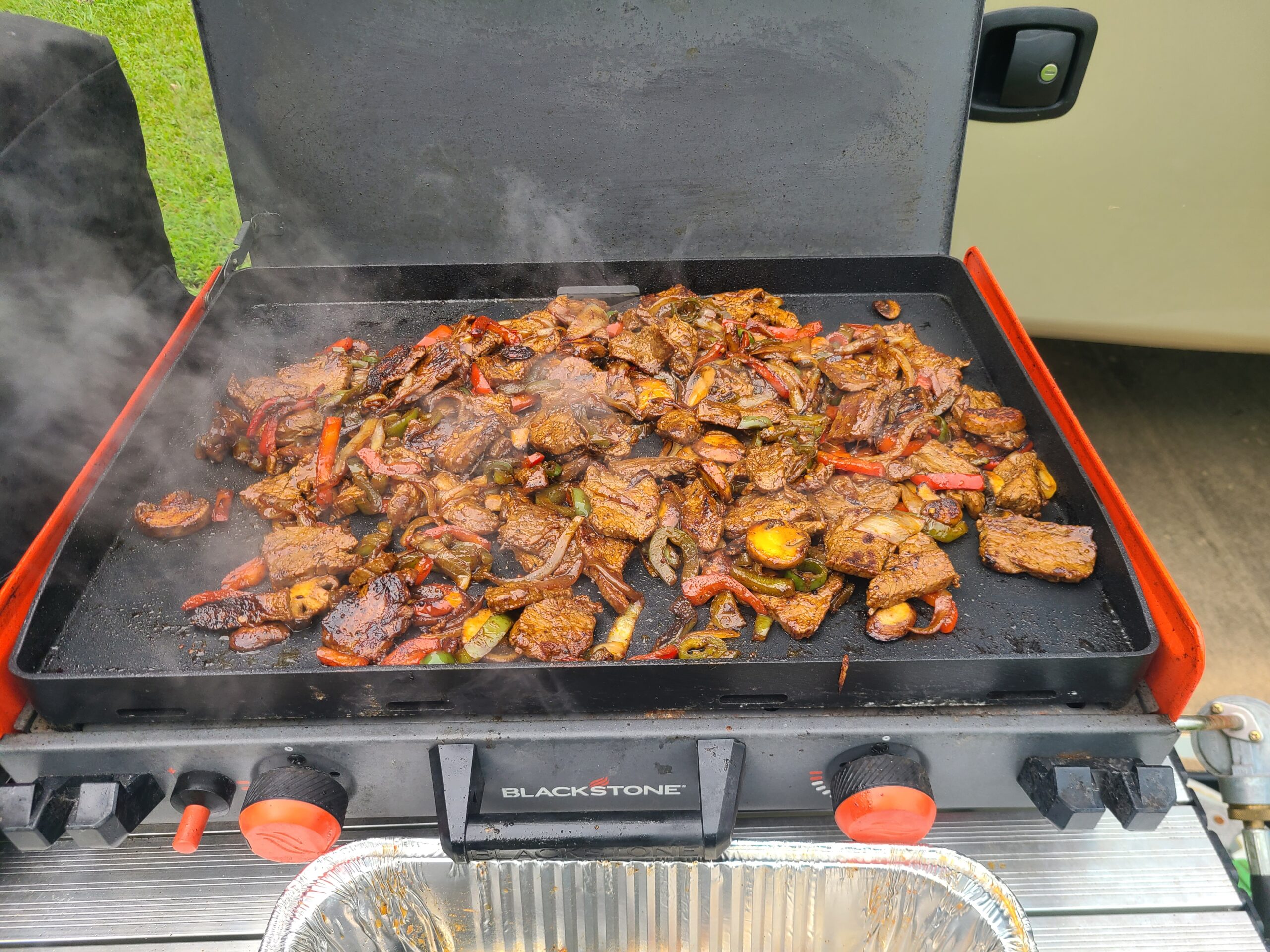 Fajitas on the Blackstone Adventure Griddle
