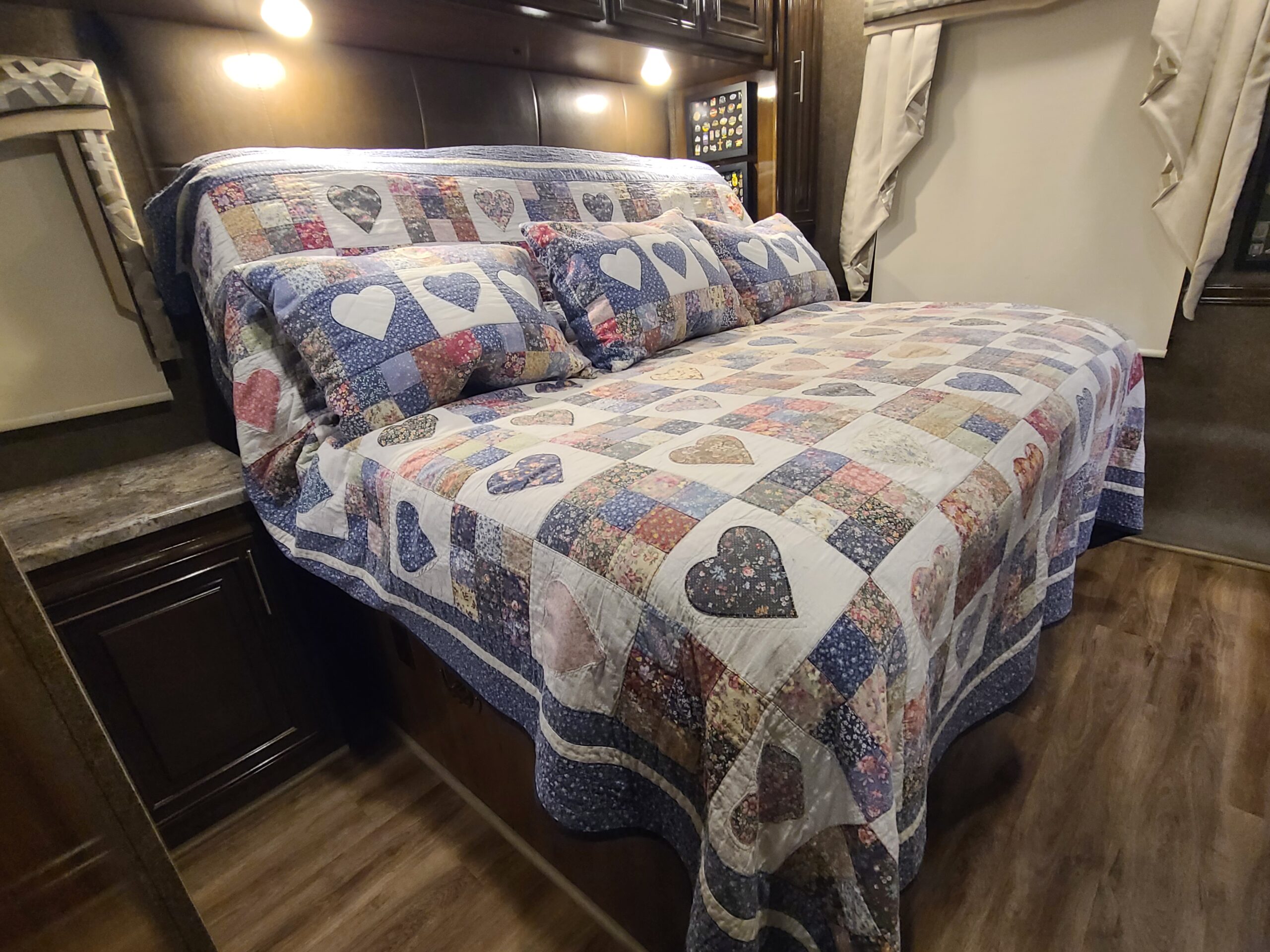 Montana Hybrid RV Mattress installed in motorhome bedroom