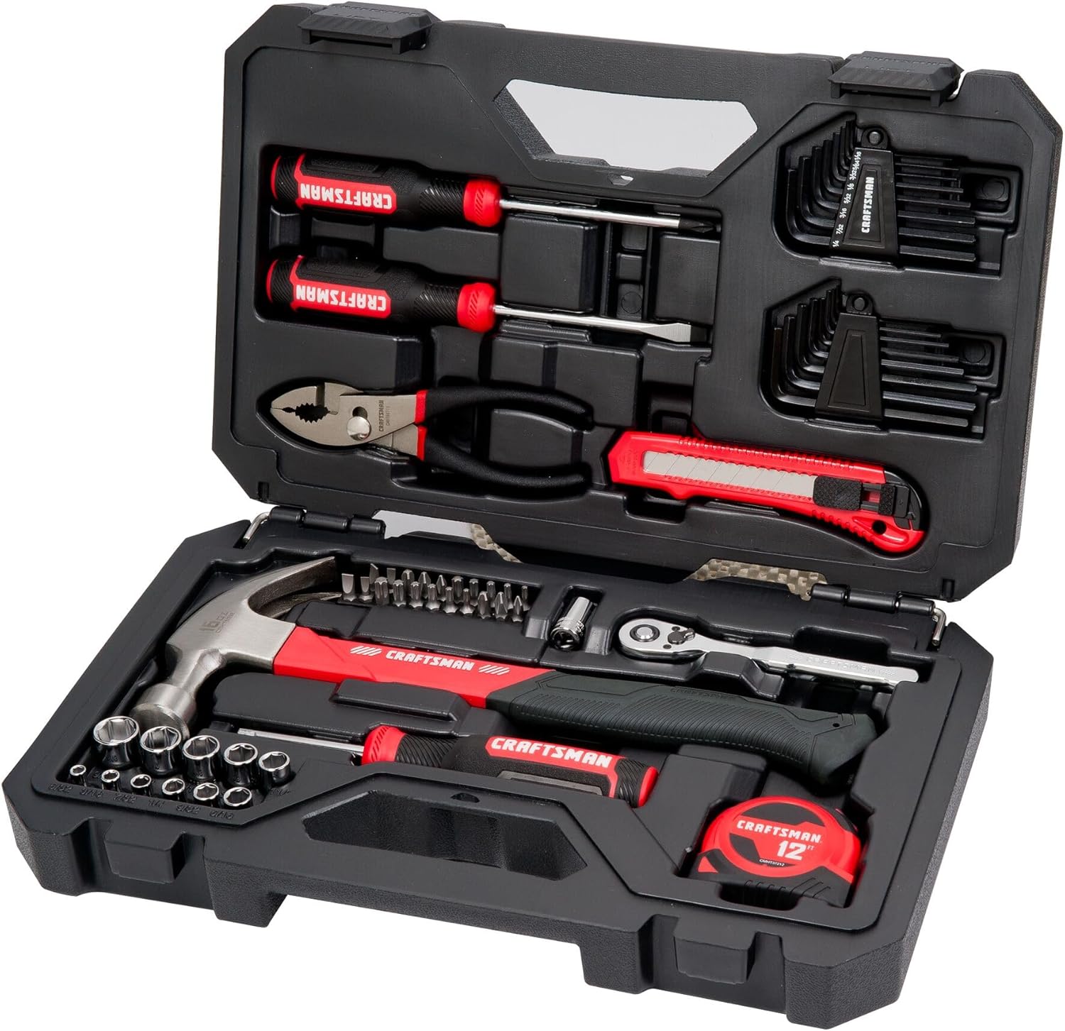 Compact RV tool kit with sockets, screwdrivers, and basic tools