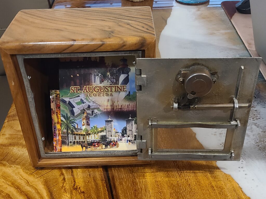 Antique Post Office Box Open