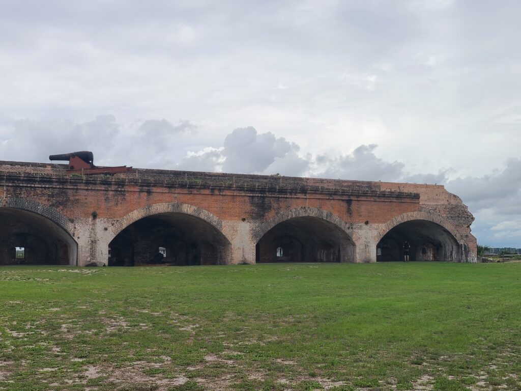 Looking across the parade grounds toward Fort Pickens.