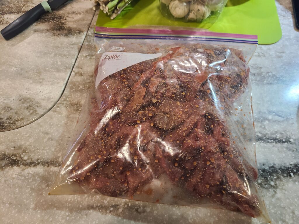 Marinating Beef