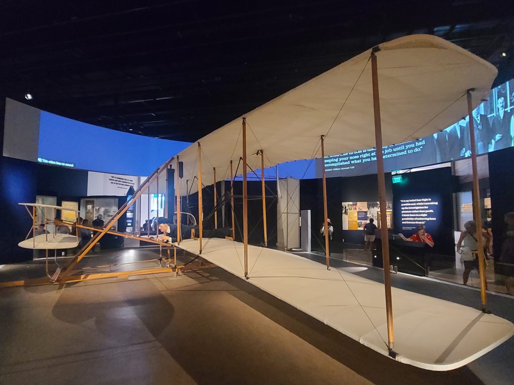 The original 1903 Wright Flyer at the Smithsonian National Air and Space Museum.