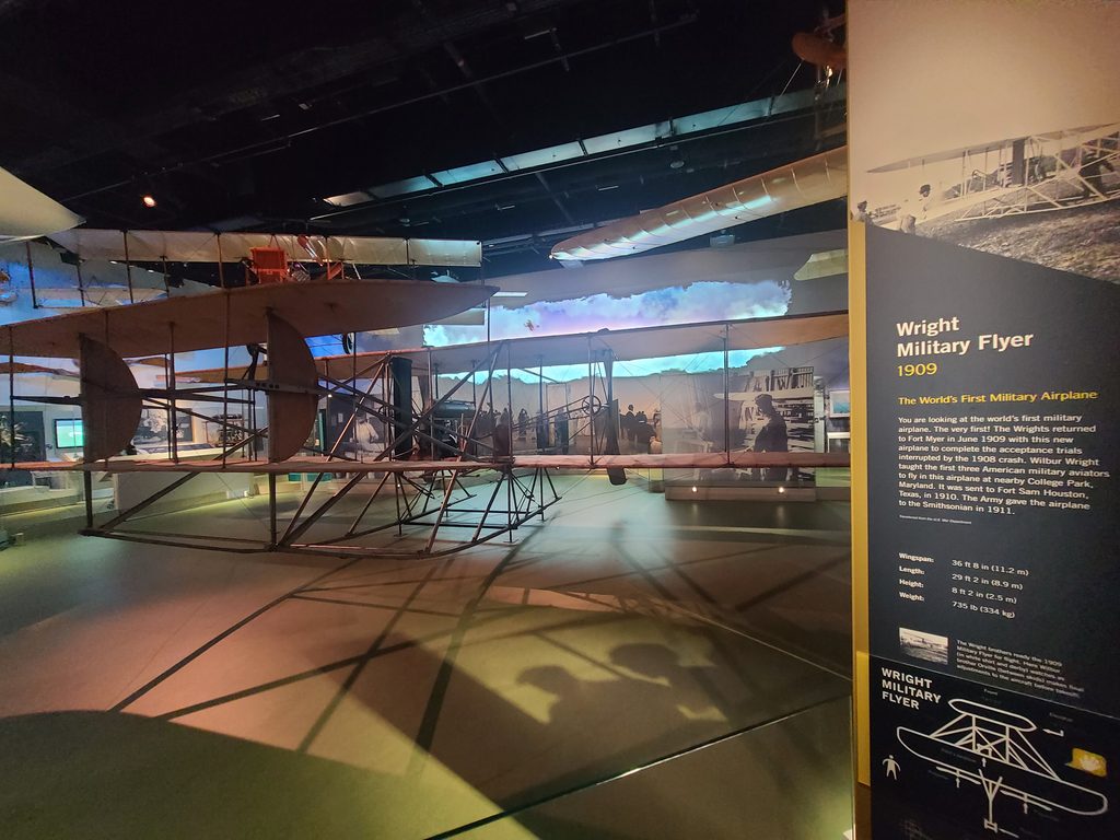 The 1909 Wright Military Flyer became the world's first military airplane.