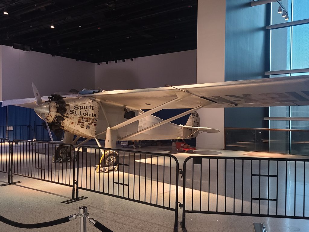 Charles Lindbergh's Spirit of St. Louis, the aircraft he flew nonstop from New York to Paris in 1927.