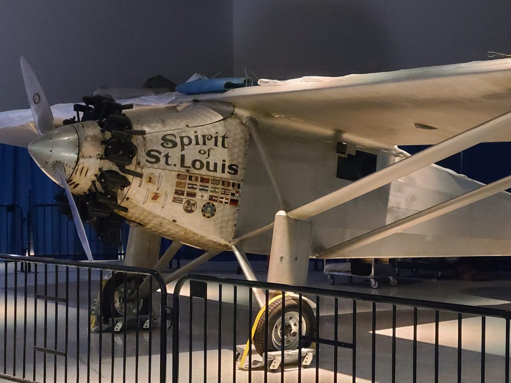 Charles Lindbergh's Spirit of St. Louis, the aircraft he flew nonstop from New York to Paris in 1927.