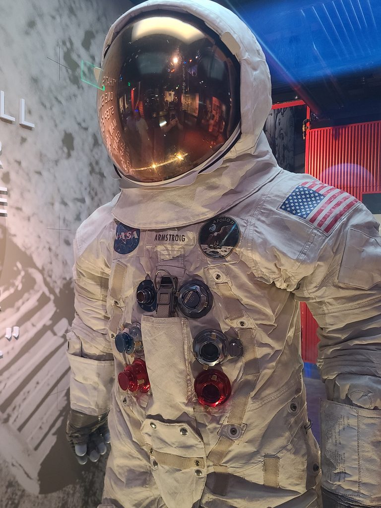 The spacesuit Neil Armstrong wore when humans first walked on the Moon.