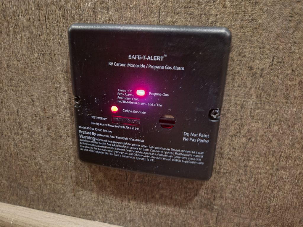 RV propane and carbon monoxide detector beeping