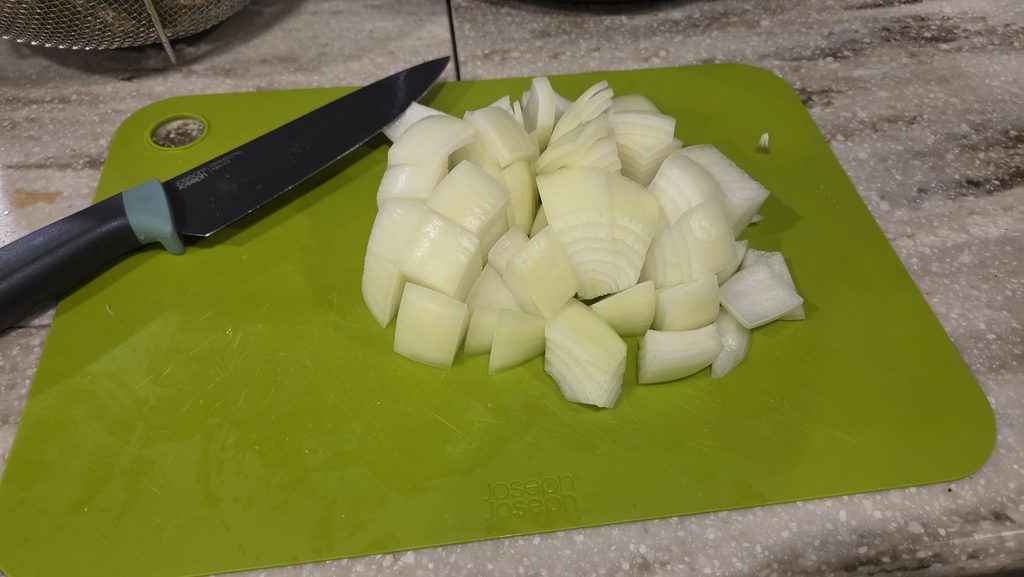 Chopped Onion for or Beef Stew